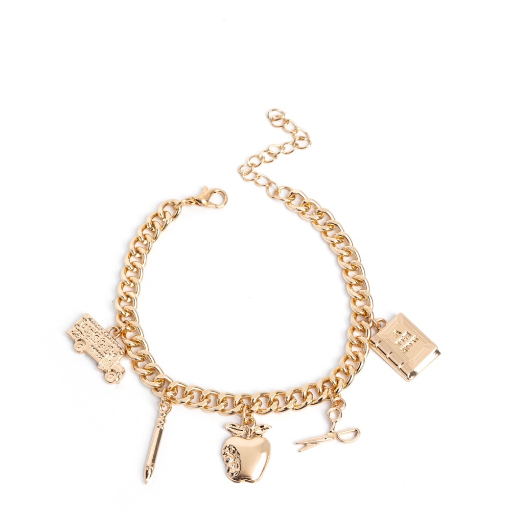 Paparazzi Gold Charm Bracelet with Pendants